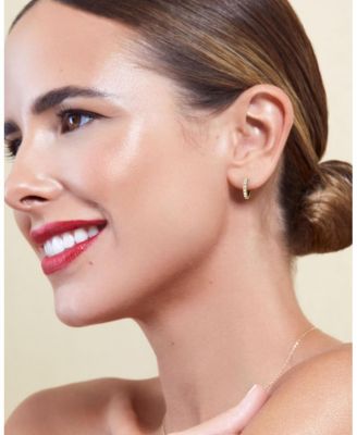  Eternity Hoops in 14K Gold, 0.28ctw Round Brilliant Lab Grown Diamonds