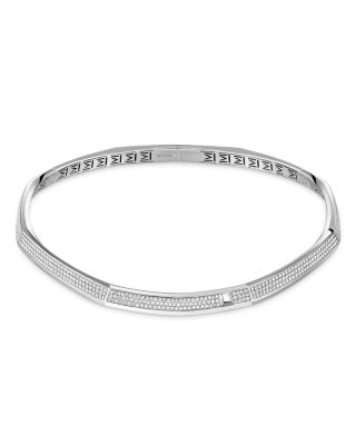 Moderniste Diamond Choker Necklace in 18K White Gold, 5.45 tcw
