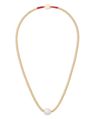 The Solitaire Cultured Freshwater Pearl Collar Necklace, 16"