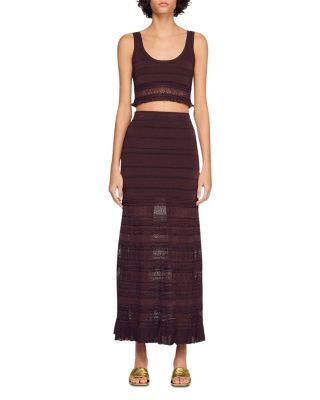 Andriane Pointelle Knit Maxi Skirt