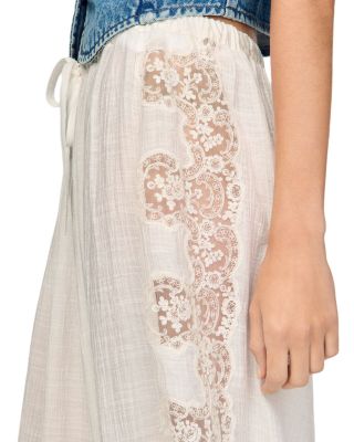 Crinkled Wide Leg Trousers