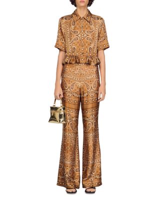 Vanessi Bandana Print Cropped Shirt