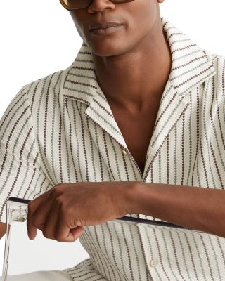 Percy Textured Stripe Cubano Shirt