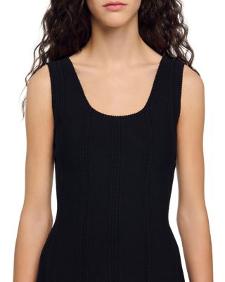 Short Knit Dress with Ruffle