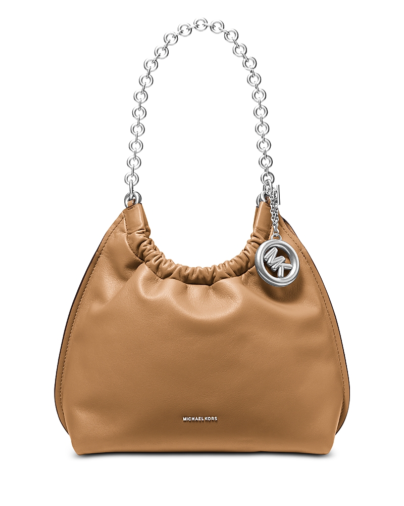 Michael Kors Indie Medium Tan Cinched Shoulder Bag