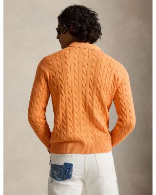 Relaxed Fit Cable Knit Cotton Sweater
