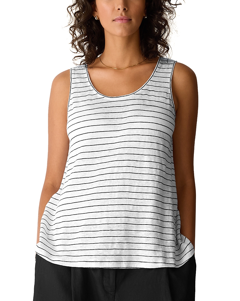 Eileen Fisher Scoop Neck Linen Tank Top