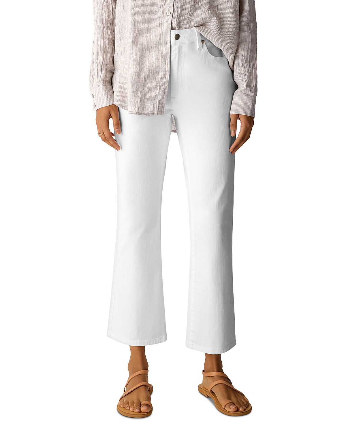 Eileen Fisher High Rise Ankle Kick Flare Jeans