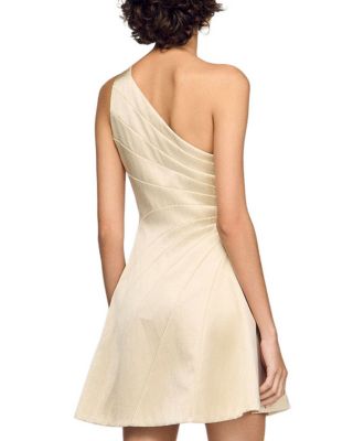 Short Cutaway Satin Effect Dress