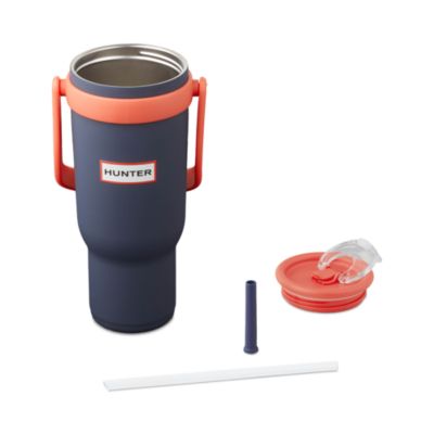 Hunter SwiftSip 40oz. Hydration Stainless Steel Screw Top Tumbler with Flip Carry Handle and Silicone Straw
