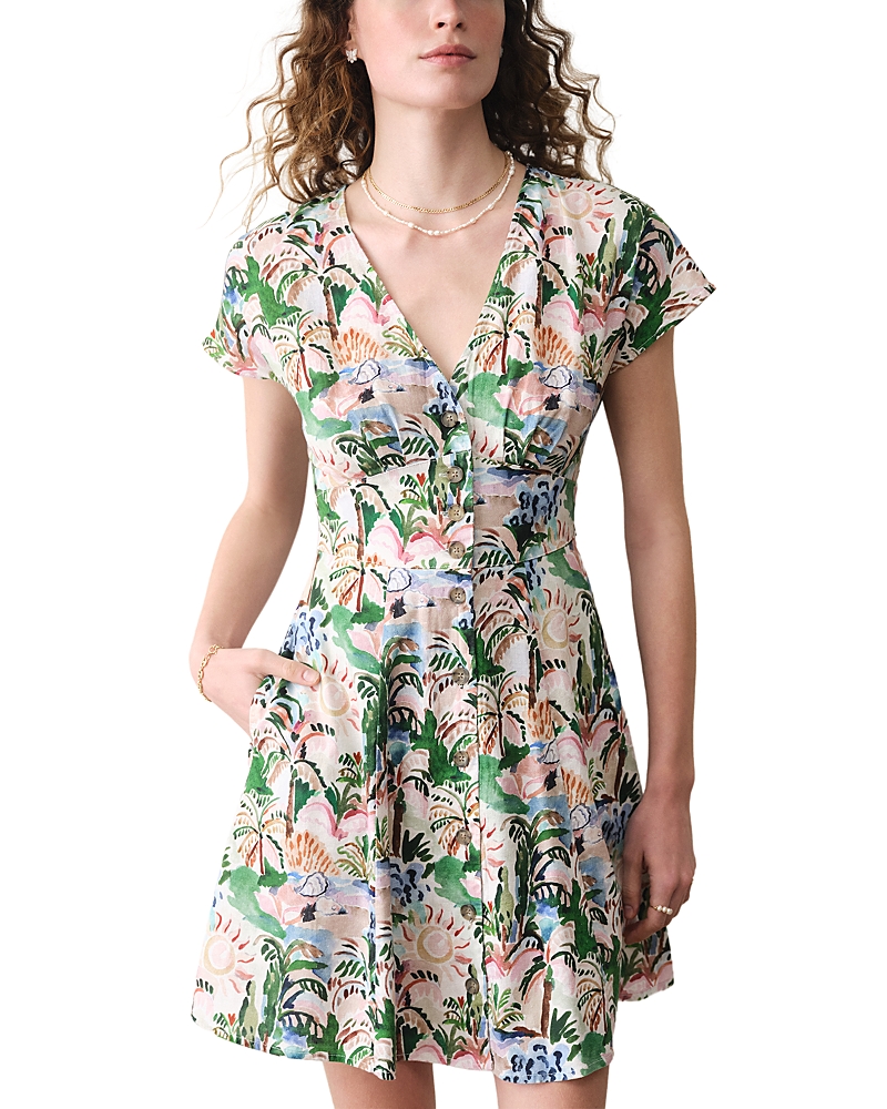 Marine Layer Camila Button Front Mini Dress