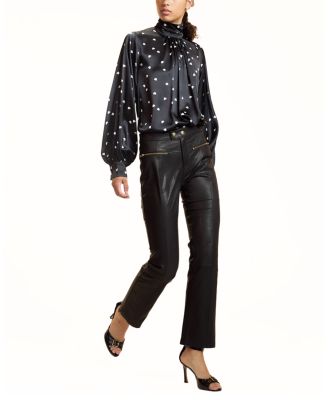 High Neck Silk Blouse