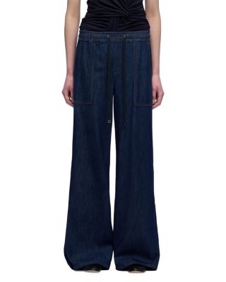 Utility High Rise Pull On Wide Leg Jeans in Halona