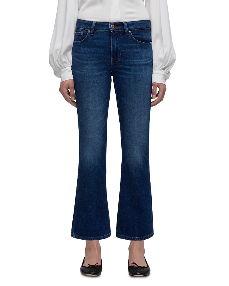 7 For All Mankind The Leggy Mid Rise Bootcut Crop Jeans in Current