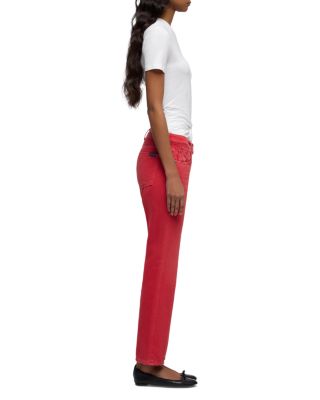 Low Rise Cigarette Jeans in Flame