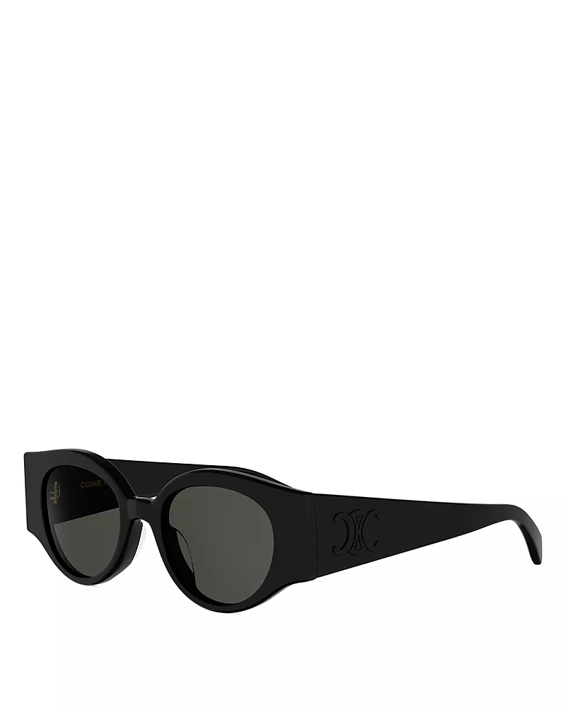 Celine Triomphe Stamp Round Sunglasses, 50mm
