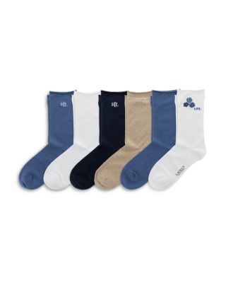 Placed Floral Socks, Pack of 6
