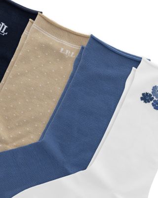 Placed Floral Socks, Pack of 6