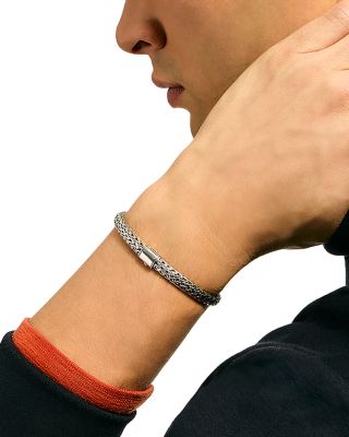 Sterling Silver Icon Woven Link Bracelet, 6.5mm