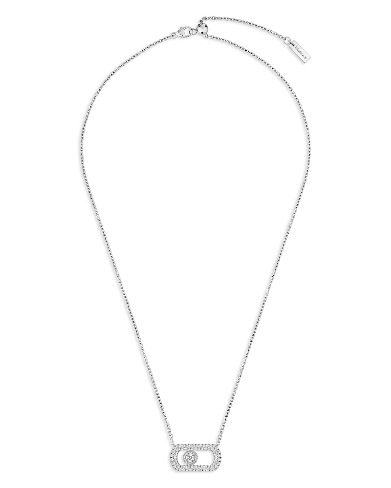 Messika 18K White Gold So Move Diamond Pendant Necklace, 17.7
