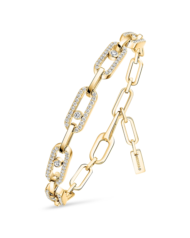 Messika 18K Yellow Gold Move Link Diamond Chain Bracelet