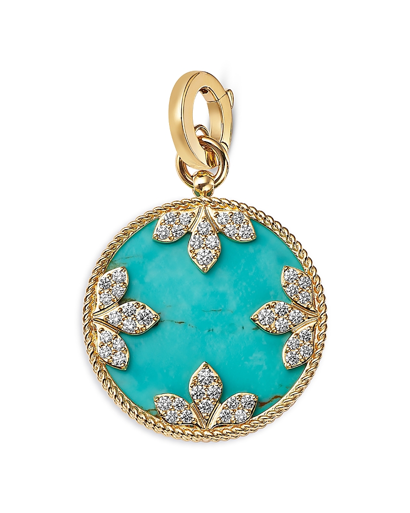 Roberto Coin 18K Yellow Gold Medallion Diamond & Mother of Pearl Pendant · OS