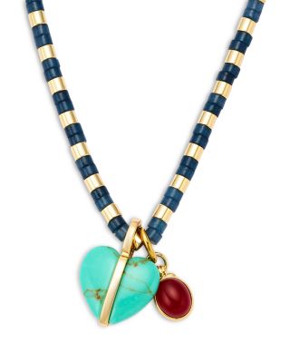 Semi Precious Heishi Necklace, 17"