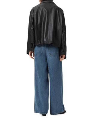 Haze High Rise Pleat Jeans in Mid Indigo