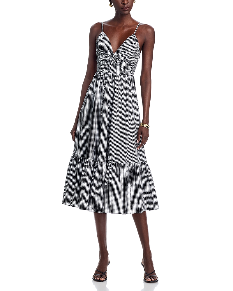 Michael Kors Gingham Cotton Midi Dress