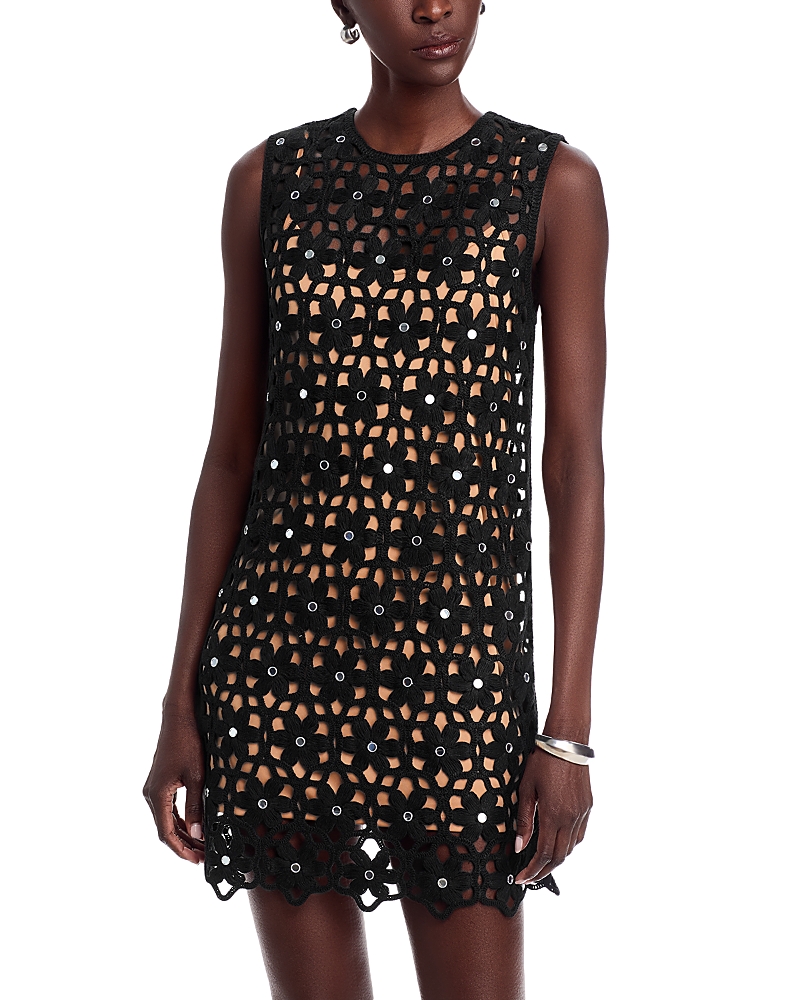 Michael Kors Faux Crochet Mini Dress