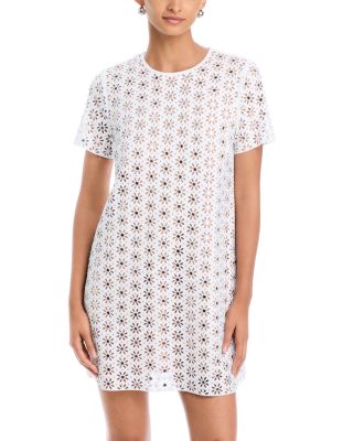 Lasercut Mirror Mini Dress