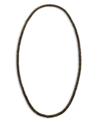 By Pariah Obsidian The Lumina Strand Bead Necklace, 31.5 In Black