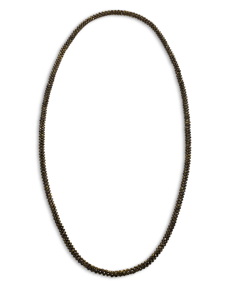 By Pariah Obsidian The Lumina Strand Bead Necklace, 31.5 In Black