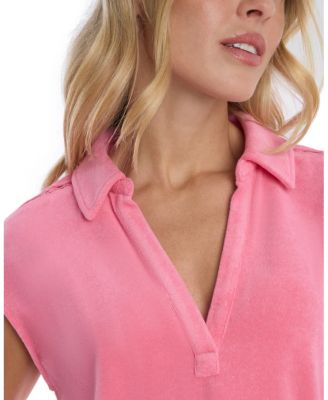 Crochet Trim Polo Top