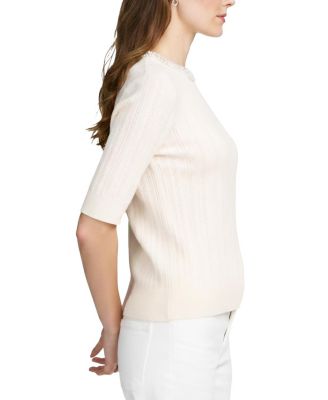  Fine Gauge Embellished Neck Top