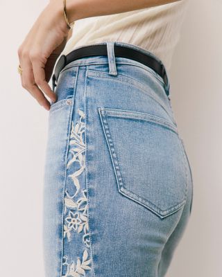 Joplin High Rise Wide Flare Leg Jeans in Silverwood Moon