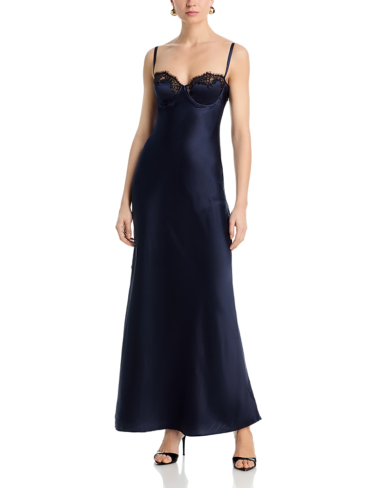 L'agence Sayla Silk Bias Cut Maxi Dress