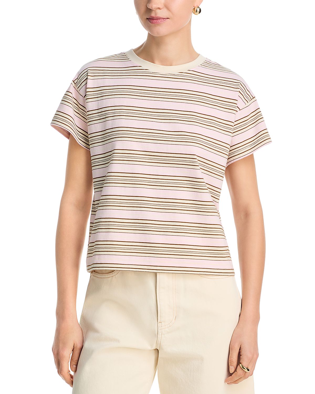 rag & bone Kelly Stripe Boxy Jersey Tee