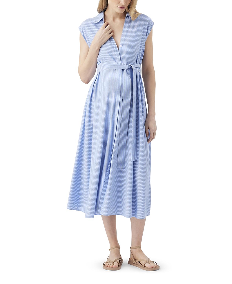 Ripe Maternity Abby Stripe Shirt Dress