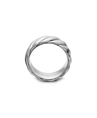 Men's Sterling Silver Sculptured Cable Band