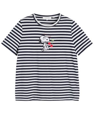  Women's Cotton Snoopy Breton Cherry T-Shirt