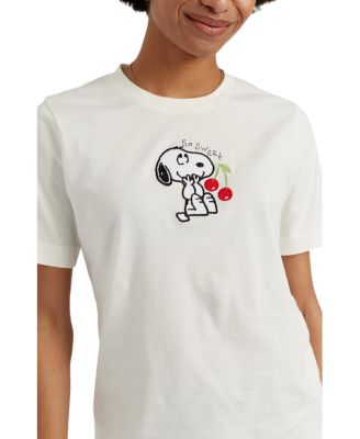  Women's Cotton Snoopy Cherry T-Shirt