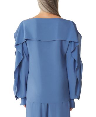 Long-Sleeved Top in Crepe De Chine