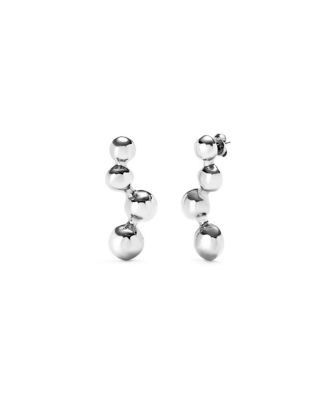 Unode50 Drop Earrings With Beads In Metallic