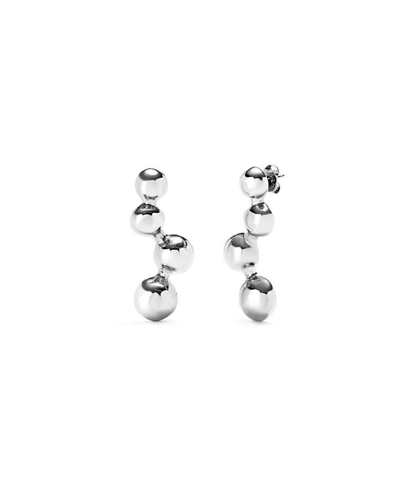 Unode50 Drop Earrings With Beads In Metallic