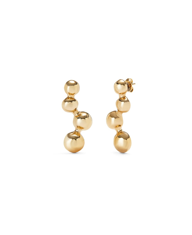 Unode50 Drop Earrings With Beads In Gold