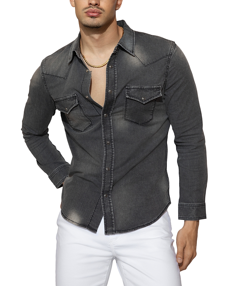 MONFRERE Eastwood Denim Shirt in Smokescreen