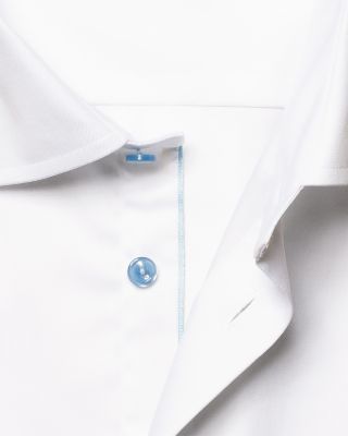 Contemporary Fit Light Blue Details Signature Twill Shirt