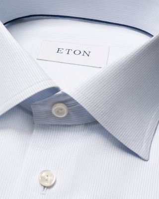 Slim Fit Striped Twill Shirt Dress Shirt