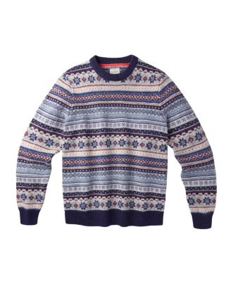  Fair Isle Crew Neck Wool Sweater